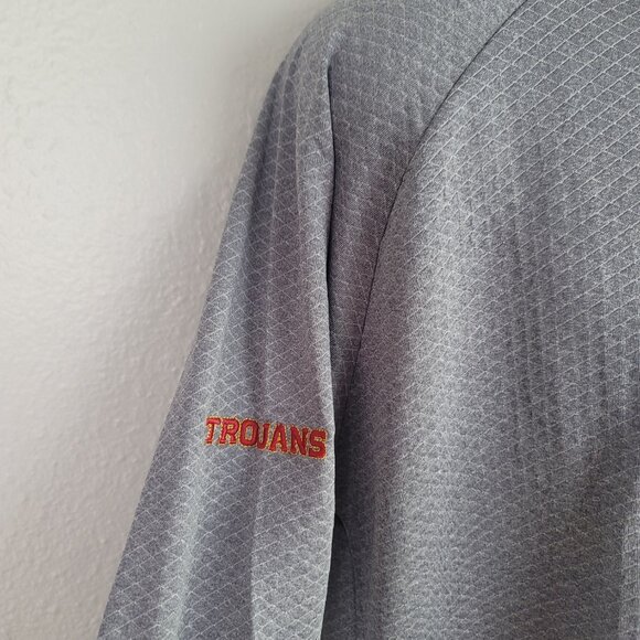 Champions USC TROJANS 1/4 ZIP Pullover Jacket Shirt Multi Sizes - Picture 7 of 12